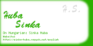 huba sinka business card